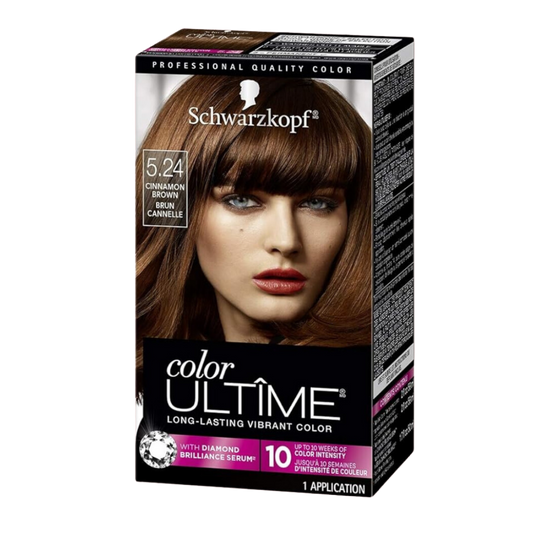 Schwarzkopf Color Ultime Permanent Hair Color Cream, 5.24 Cinnamon Brown