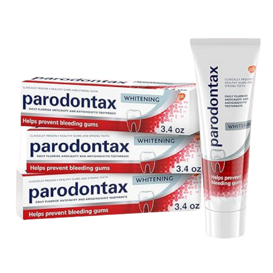 Parodontax Teeth Whitening Toothpaste To Help Bleeding Gums, Gum Toothpaste For Gum Health, 3.4 Oz, 3 Pack